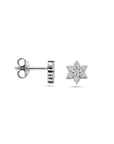 Zilver Gerhodineerd Oorknoppen Bloem Zirkonia 1339025 - PansiteNederland.nl