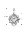 zilver gerhodineerd hanger zirkonia 1339040 - PansiteNederland.nl