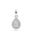 zilver gerhodineerd hanger zirkonia halo 1339041 - PansiteNederland.nl