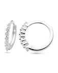 Zilver Gerhodineerd Klapoorringen Zirkonia 1339042 - PansiteNederland.nl