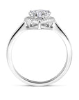 Gerhodineerd Zilver Ring Wit Met Zirkonia Halo 1339043 - PansiteNederland.nl