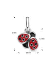 zilver gerhodineerd hanger lieveheersbeestje emaille 1339078 - PansiteNederland.nl