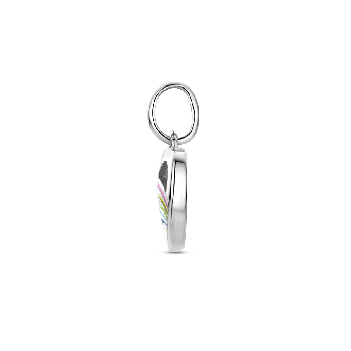 zilver gerhodineerd hanger hartje emaille 1339086 - PansiteNederland.nl