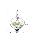zilver gerhodineerd hanger hartje emaille 1339086 - PansiteNederland.nl