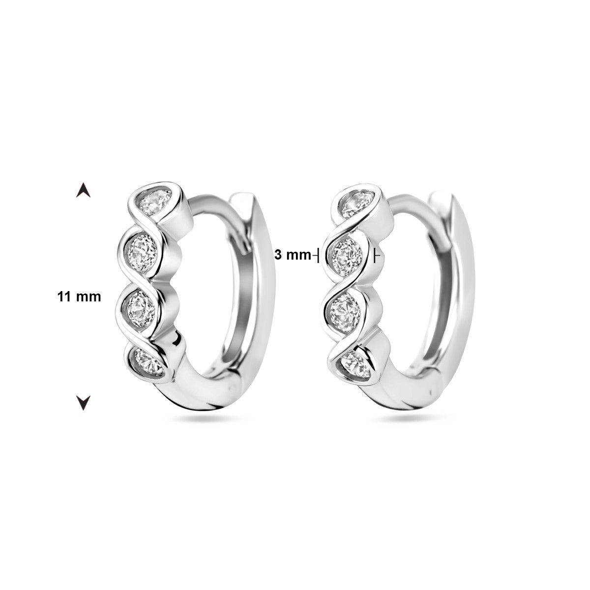 Zilveren klapoorringen zirkonia 1339089 - PansiteNederland.nl