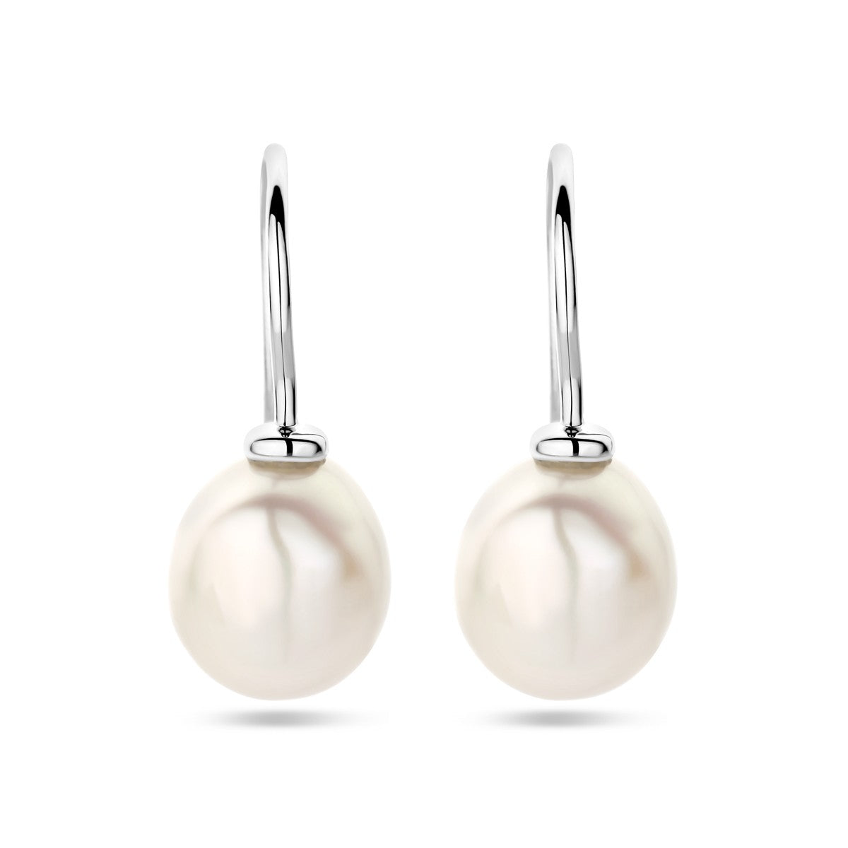 Zilver Gerhodineerd Oorhangers Barok Parel Franse Haak 1339106 - PansiteNederland.nl