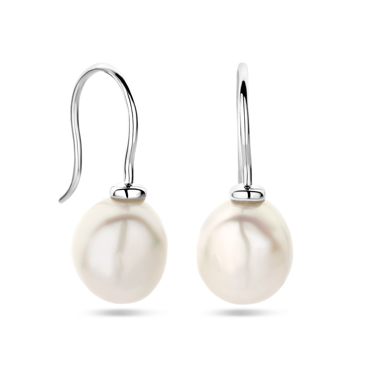 Zilver Gerhodineerd Oorhangers Barok Parel Franse Haak 1339106 - PansiteNederland.nl