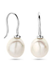 Zilver Gerhodineerd Oorhangers Barok Parel Franse Haak 1339106 - PansiteNederland.nl