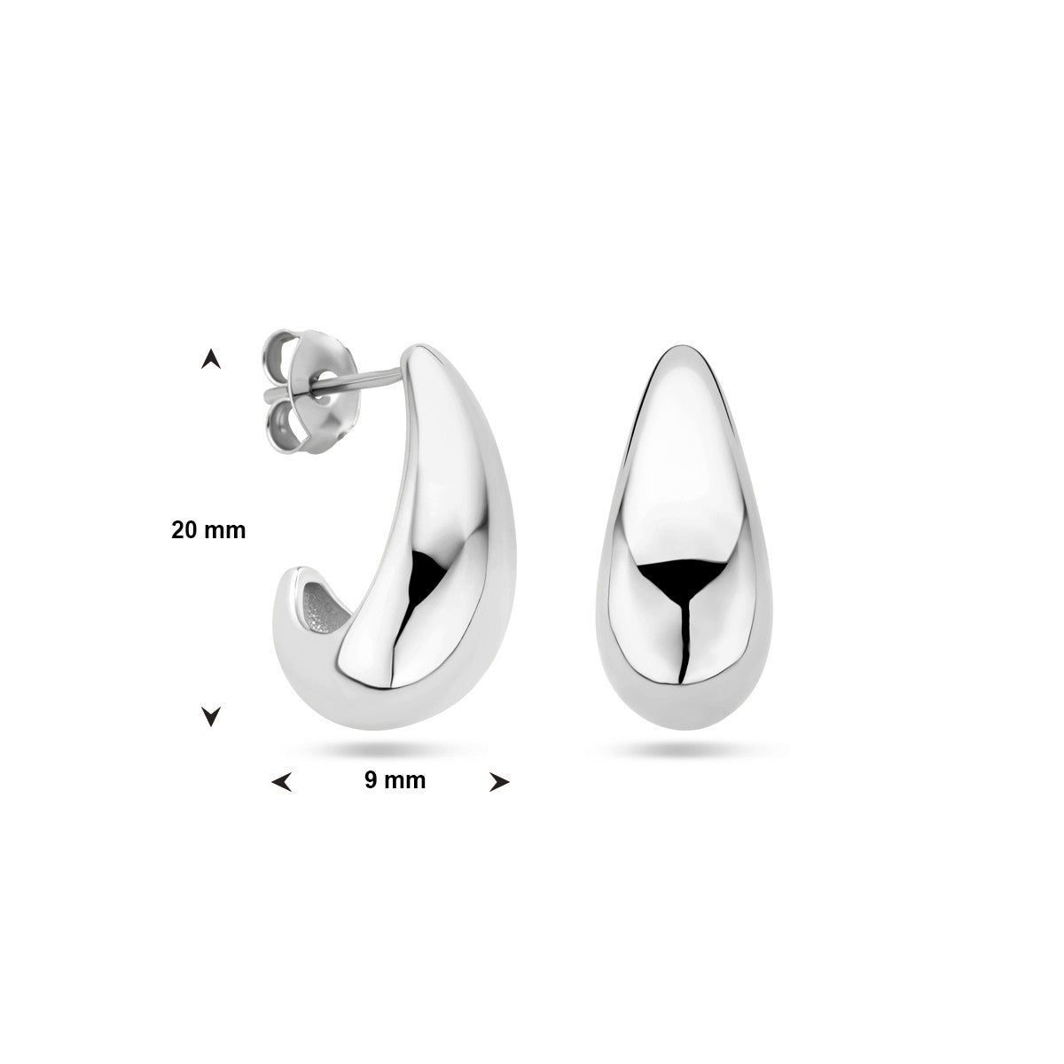 Zilver Gerhodineerd Stekeroorringen 1339108 - PansiteNederland.nl