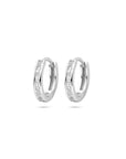 Zilver Gerhodineerd Klapoorringen Zirkonia 12 Mm 1339110 - PansiteNederland.nl