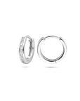 Zilver Gerhodineerd Klapoorringen Zirkonia 12 Mm 1339110 - PansiteNederland.nl