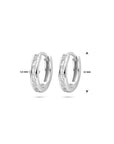 Zilver Gerhodineerd Klapoorringen Zirkonia 12 Mm 1339110 - PansiteNederland.nl