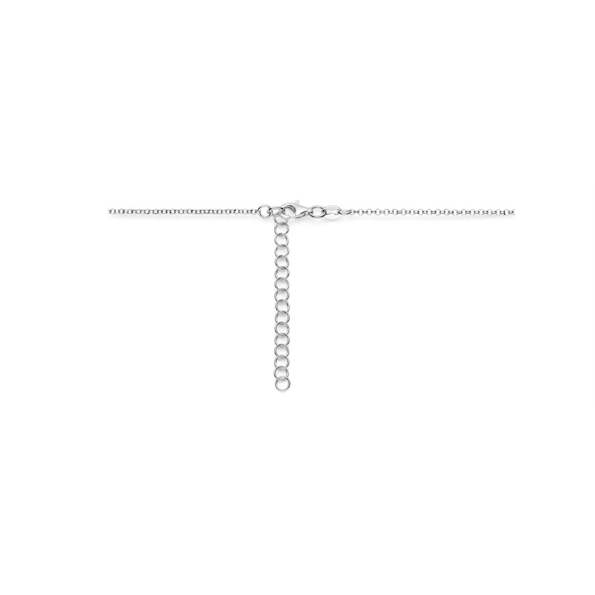 zilver gerhodineerd collier druppel 40 + 5 cm 1339116 - PansiteNederland.nl