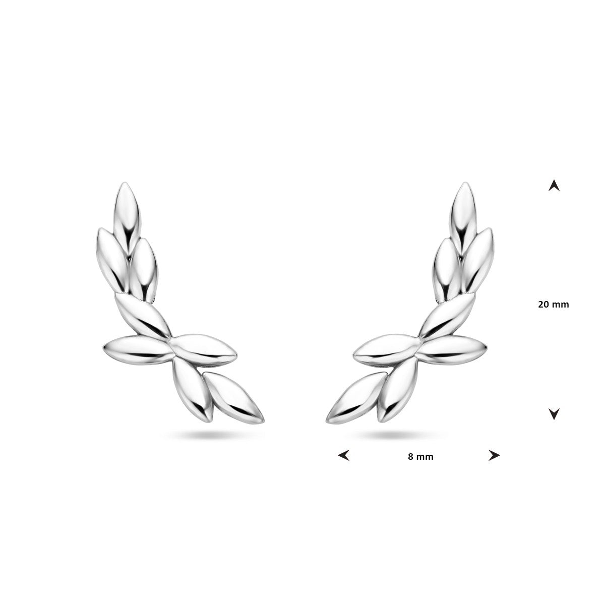 Zilver Gerhodineerd Oorknoppen 20 Mm 1339119 - PansiteNederland.nl