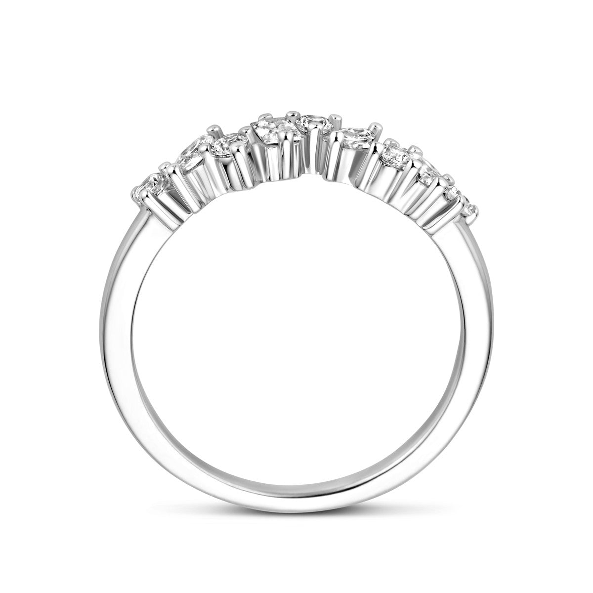 Gerhodineerd Zilver Ring Met Zirkonia 1339136 - PansiteNederland.nl