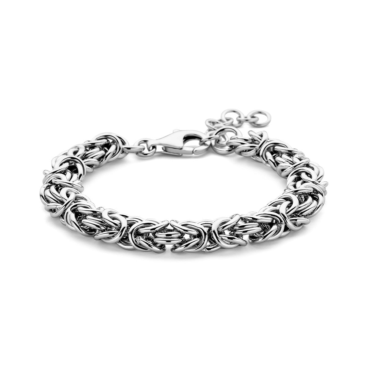 Zilver Gerhodineerd Armband Konings 10 Mm 18 + 3 Cm 1339142 - PansiteNederland.nl