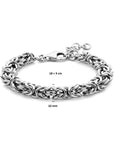 Zilver Gerhodineerd Armband Konings 10 Mm 18 + 3 Cm 1339142 - PansiteNederland.nl