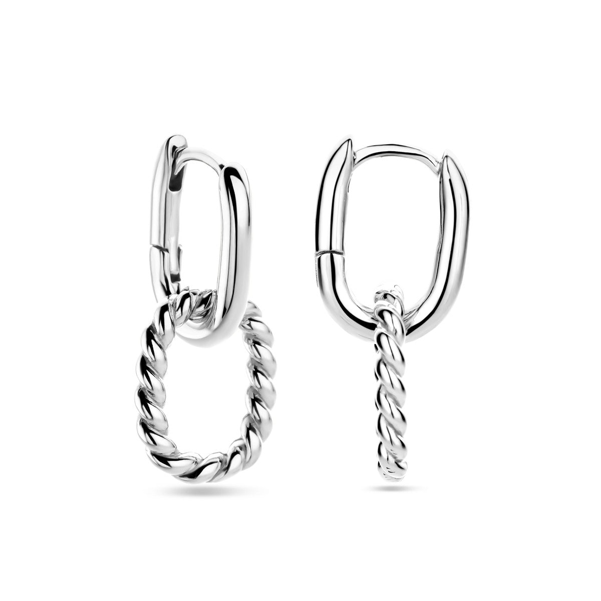 Zilver Gerhodineerd Klapoorringen 25 Mm 1339143 - PansiteNederland.nl