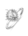 Gerhodineerd Zilver Ring Met Zirkonia Halo 1339153 - PansiteNederland.nl