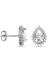 Zilver Gerhodineerd Oorknoppen Zirkonia Halo 11,5 mm 1339158 - PansiteNederland.nl
