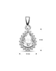 zilver gerhodineerd hanger zirkonia halo 19 mm 1339159 - PansiteNederland.nl