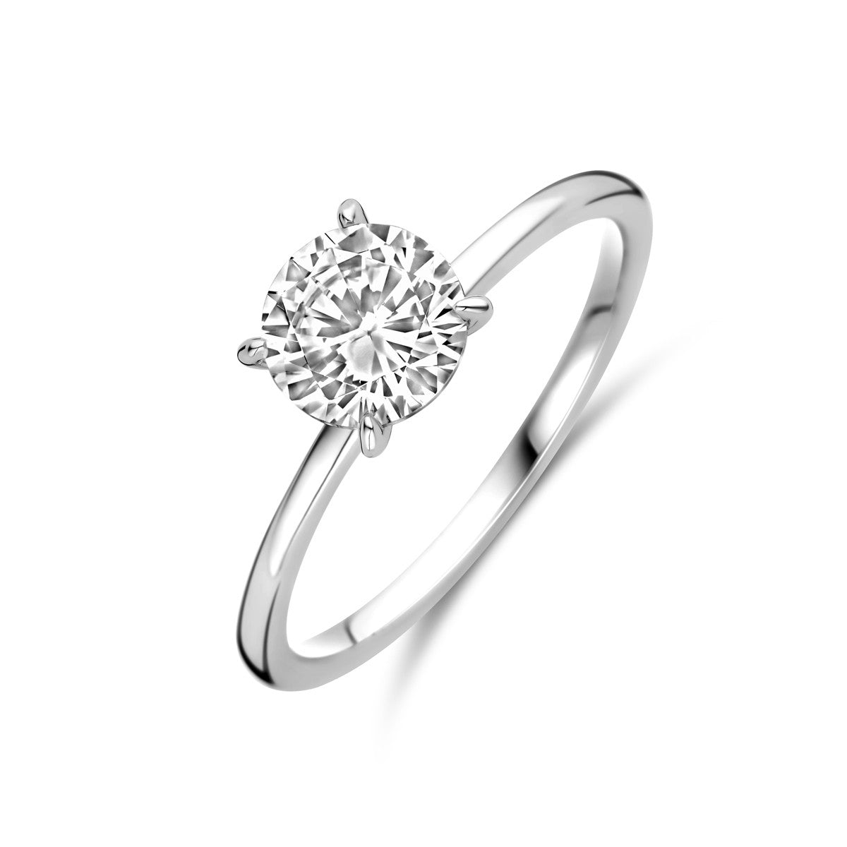 Gerhodineerd Zilver Ring Met Zirkonia 1339180 - PansiteNederland.nl
