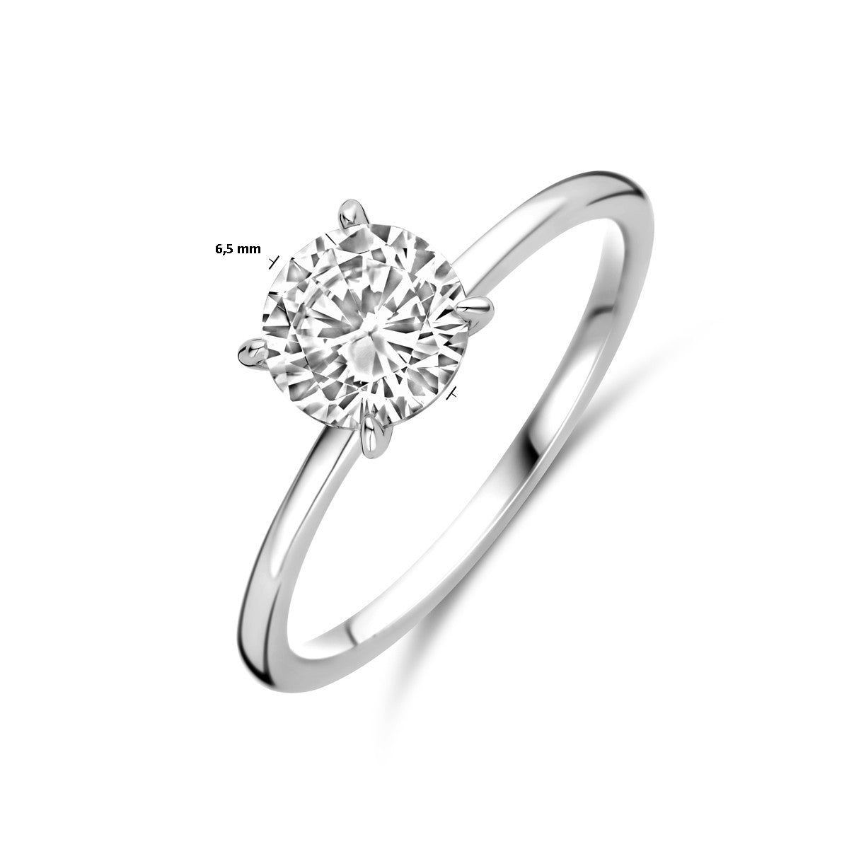 Gerhodineerd Zilver Ring Met Zirkonia 1339180 - PansiteNederland.nl