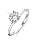 Gerhodineerd Zilver Ring Met Zirkonia 1339180 - PansiteNederland.nl