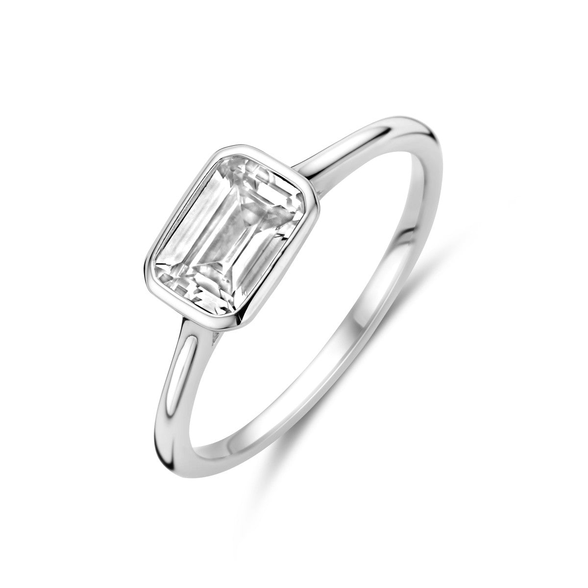 Gerhodineerd Zilver Ring Met Zirkonia 1339205 - PansiteNederland.nl
