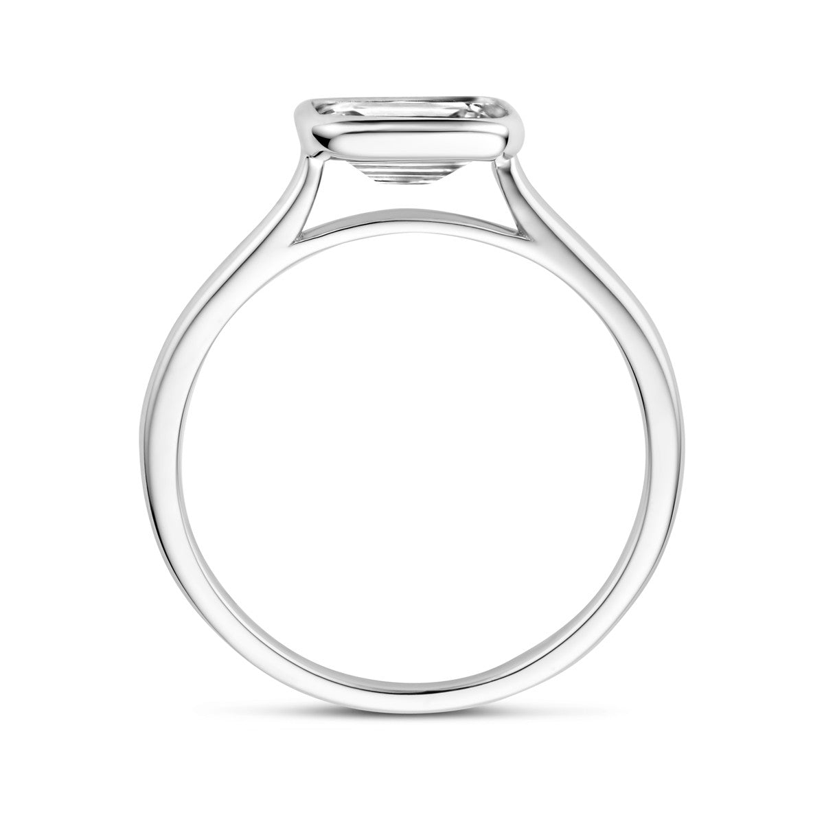 Gerhodineerd Zilver Ring Met Zirkonia 1339205 - PansiteNederland.nl