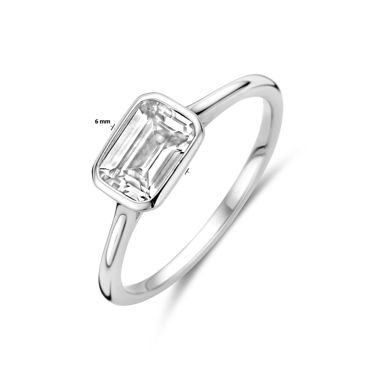 Gerhodineerd Zilver Ring Met Zirkonia 1339205 - PansiteNederland.nl