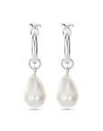 Zilver Gerhodineerd Oorhangers Barok Parel 32 Mm 1339241 - PansiteNederland.nl