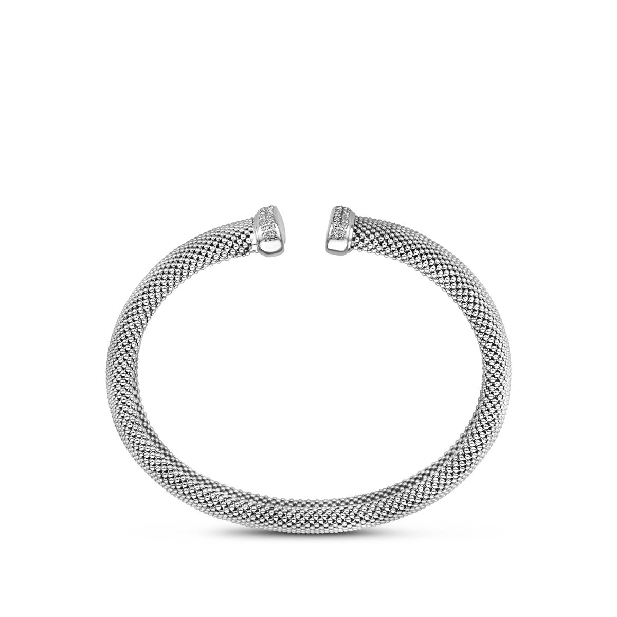 Klemband zirkonia 13 mm zilver