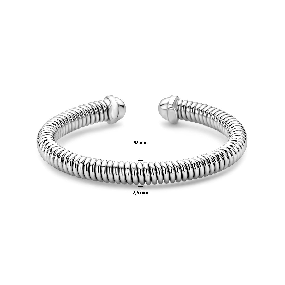 Zilver Gerhodineerd Klemarmband Tubogas 7,5 Mm 1339286 - PansiteNederland.nl