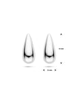 Zilver Gerhodineerd Oorknoppen Druppel 25 Mm 1339303 - PansiteNederland.nl