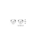 Zilver Gerhodineerd Oorknoppen Hartje 4 mm 1339305 - PansiteNederland.nl