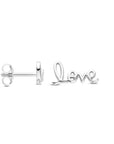 Zilver Gerhodineerd Oorknoppen Love 6 Mm 1339319 - PansiteNederland.nl