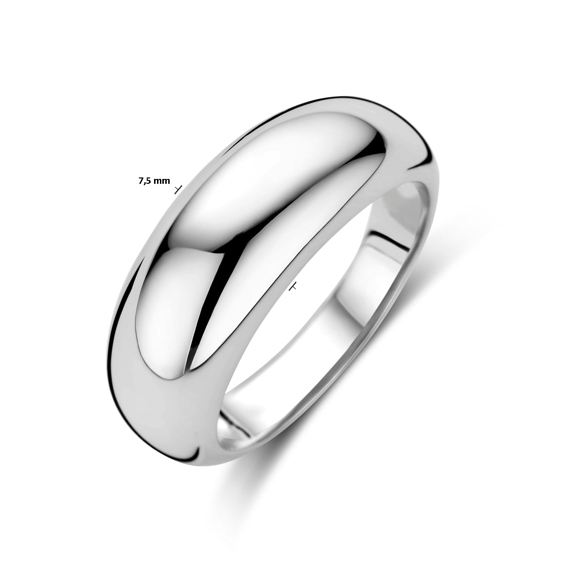 Ring balloon zilver gerhodineerd