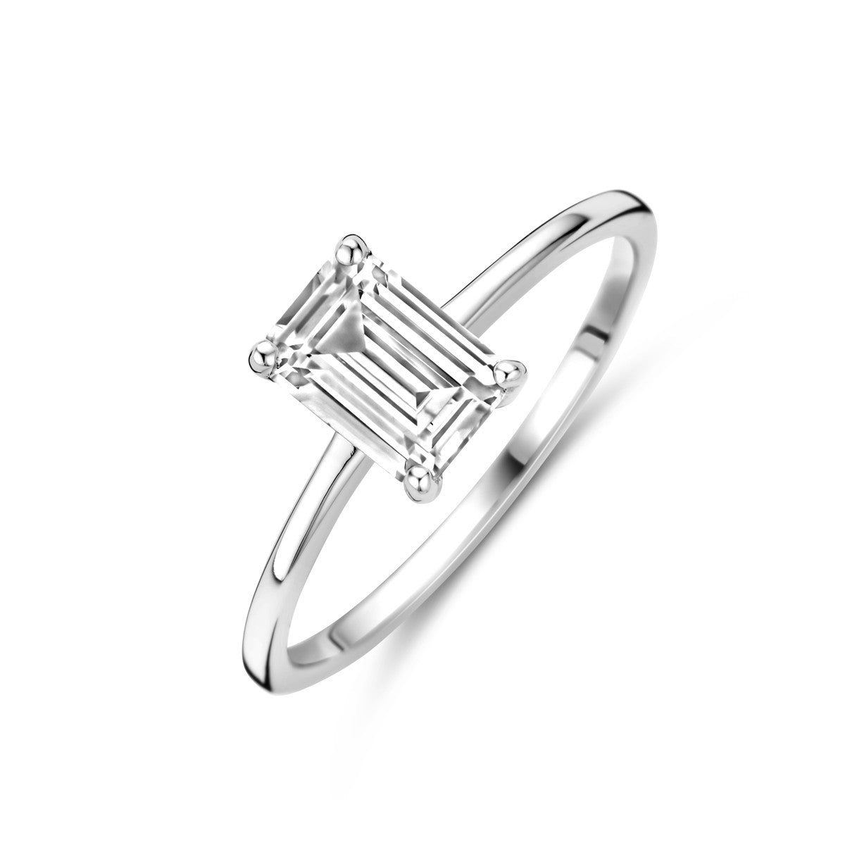 Gerhodineerd Zilver Ring Met Zirkonia 1339364 - PansiteNederland.nl