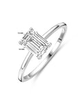Gerhodineerd Zilver Ring Met Zirkonia 1339364 - PansiteNederland.nl