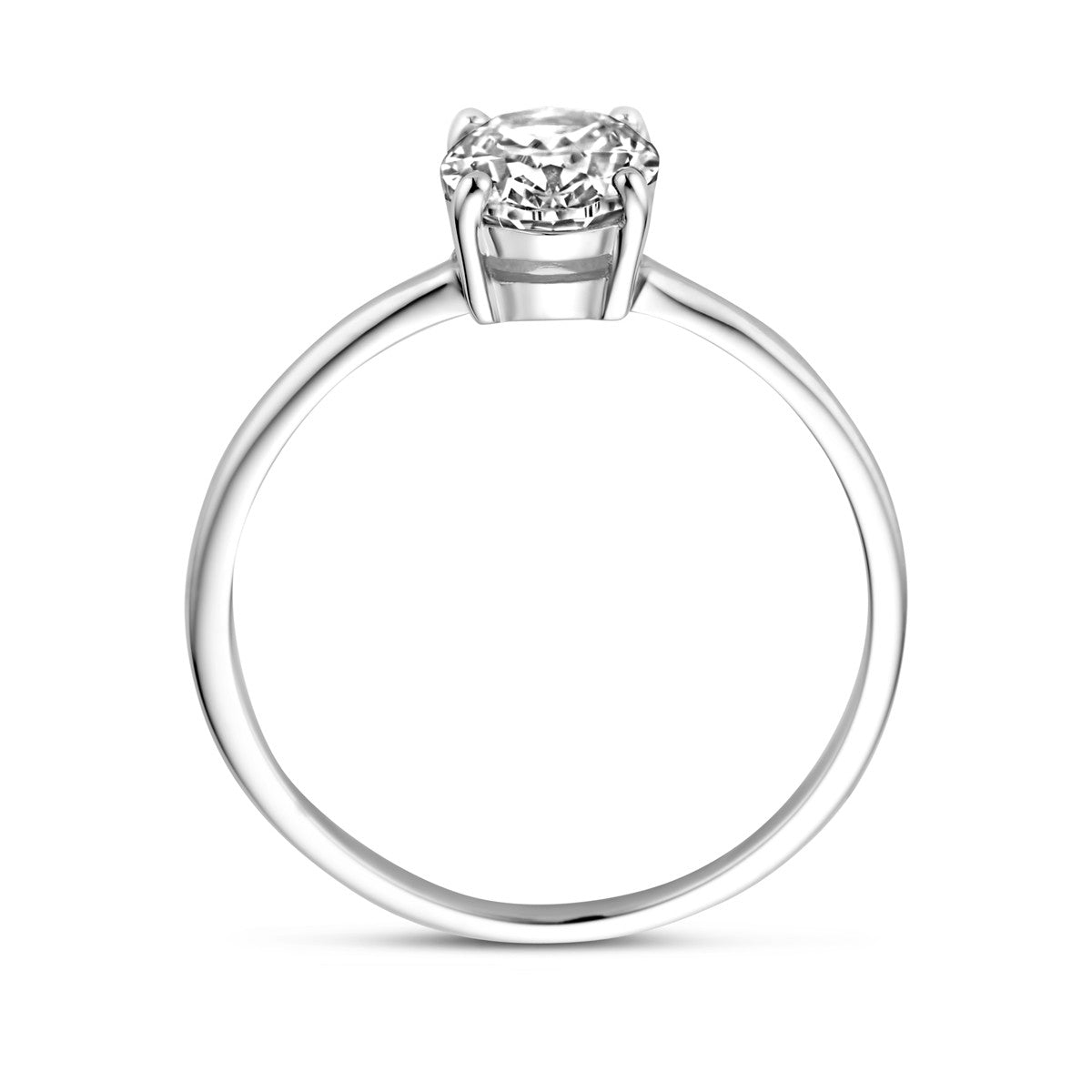 Gerhodineerd Zilver Ring Met Zirkonia 1339369 - PansiteNederland.nl