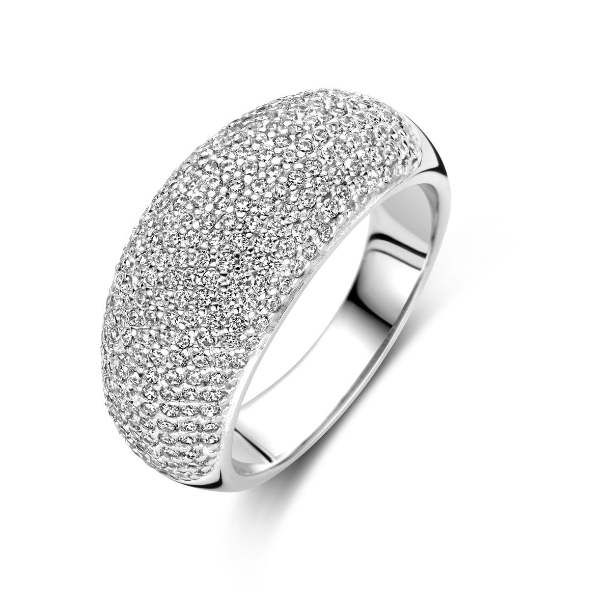 Gerhodineerd Zilver Ring Met Zirkonia 1339389 - PansiteNederland.nl