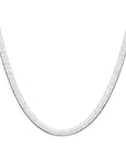 zilver gerhodineerd collier slang plat 43 cm 1339420 - PansiteNederland.nl