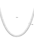 zilver gerhodineerd collier slang plat 43 cm 1339420 - PansiteNederland.nl