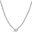Zilver gerhodineerd collier marine 5 mm 42 cm kapittelslot 1339431
