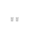 Zilver gerhodineerd oorknoppen zirkonia 4 mm - 1339432
