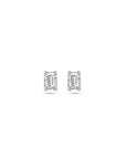 Zilver gerhodineerd oorknoppen zirkonia 4,5 mm - 1339434
