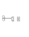 Zilver gerhodineerd oorknoppen zirkonia 4,5 mm - 1339434