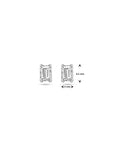 Zilver gerhodineerd oorknoppen zirkonia 4,5 mm - 1339434