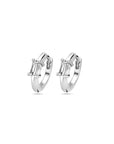 Zilver gerhodineerd klapoorringen zirkonia 10,5 mm - 1339437